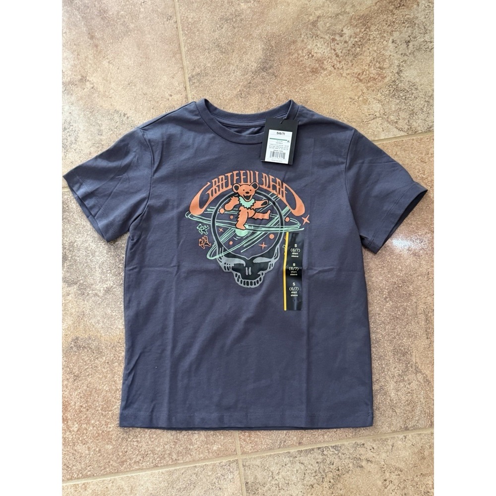 Grateful Dead Boy's Graphic Dancing Bear Short Sleeve ~ T-Shirt- Size S(6/7) NWT